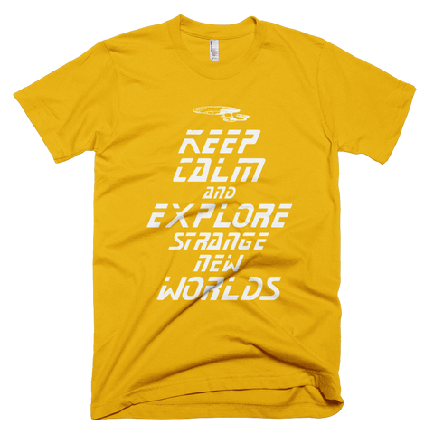 STAR TREK t shirt - Keep Calm and Explore Strange New Worlds (TNG)