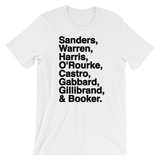 2020 Democratic Primary Candidates White tee