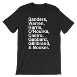 2020 Democratic Primary Candidates Black tee