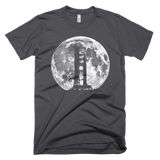 Saturn V Rocket Silhouette and Moon graphic tee