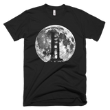Saturn V Rocket Silhouette and Moon graphic tee