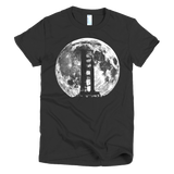 Saturn V Rocket Silhouette and Moon graphic tee