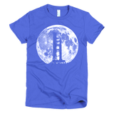 Saturn V Rocket Silhouette and Moon graphic tee
