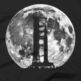Saturn V Rocket Silhouette and Moon graphic tee image