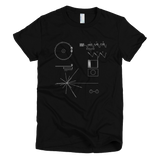 Voyager Golden Record t shirt women's (Black)