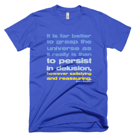 Carl Sagan - Grasp the Universe t shirt (Blue)