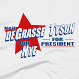 Neil deGrasse Tyson and Bill Nye for President shirt close-up