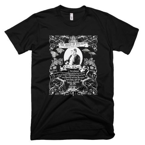 Charles Darwin Origin of Species t shirt (Black)