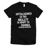 Stephen Hawking t shirt Women's (Black)