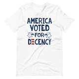America Voted for Decency Biden defeats Trump tee shirt