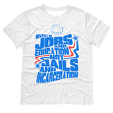 Bernie Sanders quote Invest In Jobs and Education not Jails and Incarceration t shirt