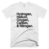 Ingredients for the Universe t shirt