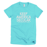 Keep America Secular shirt women's (Aqua)