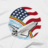 NASA T-Shirt - STS 61 B Space Shuttle mission graphic tee (Close-Up)