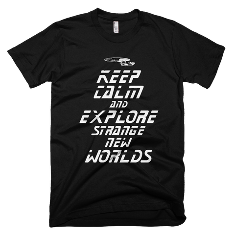 STAR TREK t shirt - Keep Calm and Explore Strange New Worlds (TNG)