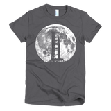 Saturn V Rocket Silhouette and Moon graphic tee