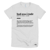 Badassitude t shirt Women's (White)