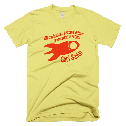 Carl Sagan - All Civilizations t shirt (Yellow)