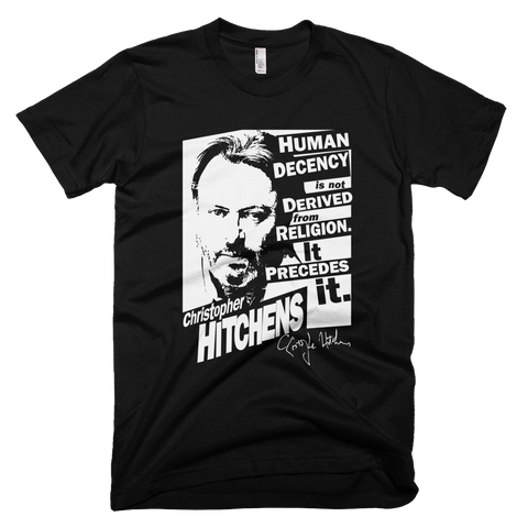 Christopher Hitchens - Human Decency t shirt (Black)