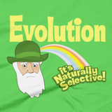 Evolution - it's Naturally Selective t shirt close-up