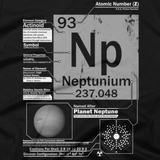 Neptunium t shirt close-up