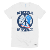 Peaceful Resistance womens tee shirt