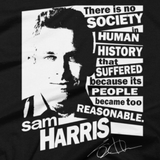 Sam Harris - Too Reasonable t shirt close-up