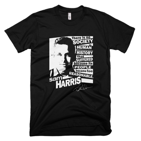 Sam Harris - Too Reasonable t shirt (Black)