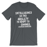 Stephen Hawking t shirt | Intelligence is the ability to adapt to change asphalt